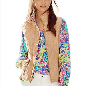 Lilly Pulitzer Almond Getaway Packable Vest